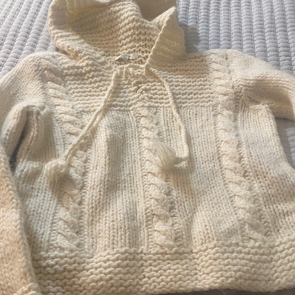 Madewll Cozy Cream Cable Knit Sweater
